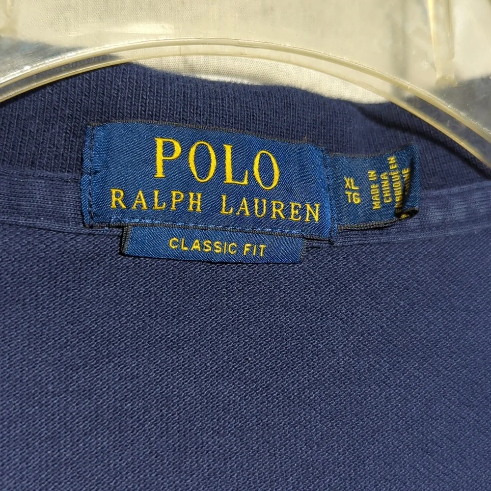 Polo Ralph Lauren Classic Fit‎ Navy Blue Mens Polo Shirt Size XL